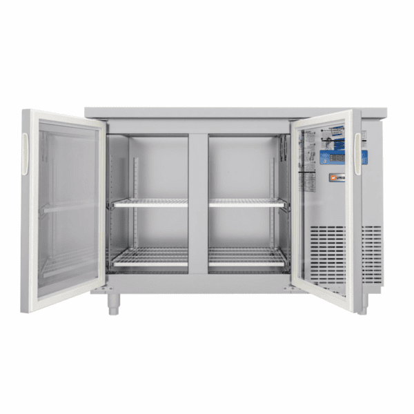 Tủ bàn mát quạt gió Unibar 2 cánh mở kính 1200x750x850