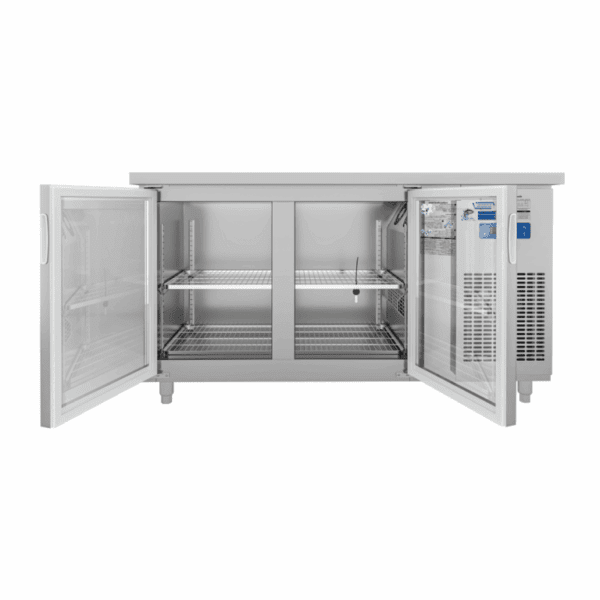 Tủ bàn mát quạt gió Unibar 2 cánh mở kính 1500x750x850