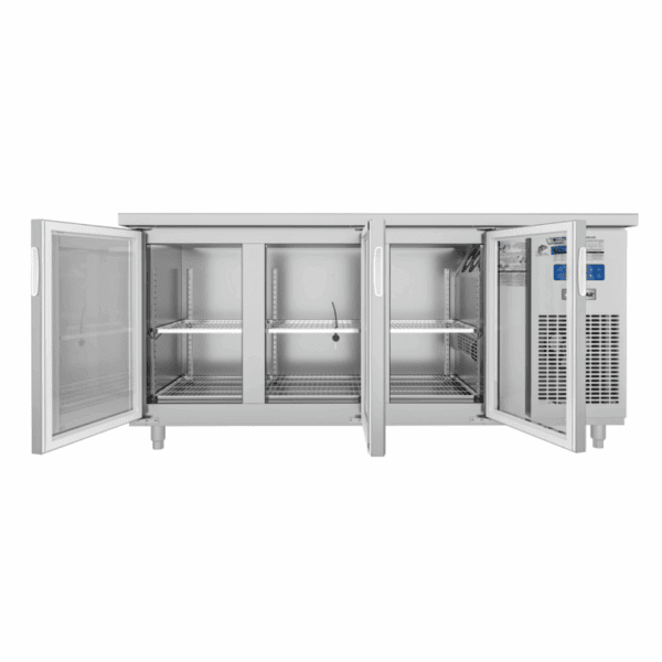 Tủ bàn mát quạt gió Unibar 3 cánh mở kính 1800x750x850
