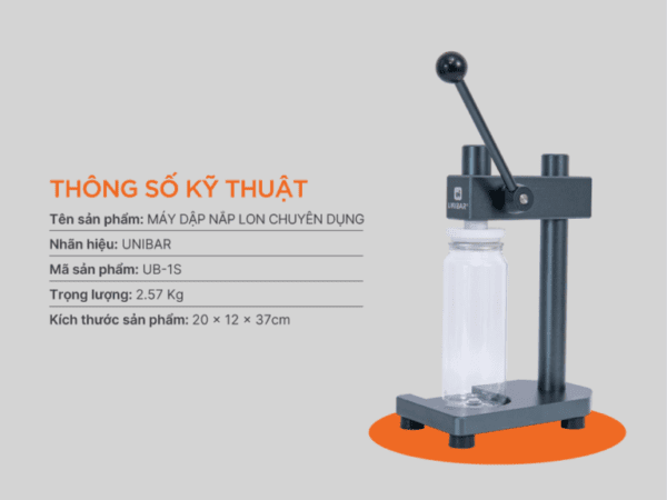 Máy dập nắp lon Unibar UBS-1S