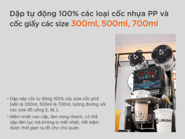 Máy dập nắp cốc tự động Unibar UBS-357