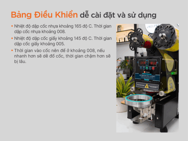 Máy dập nắp cốc tự động Unibar UBS-810