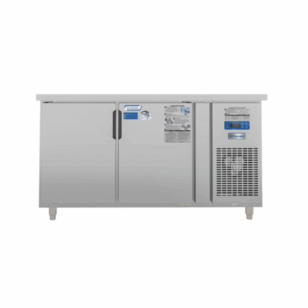Tủ bàn mát quạt gió Unibar 2 cánh mở inox 1500x750x850