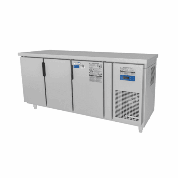 Tủ bàn mát quạt gió Unibar 3 cánh mở inox 1800x750x850