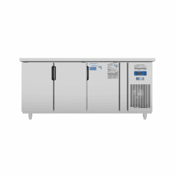 Tủ bàn mát quạt gió Unibar 3 cánh mở inox 1800x750x850