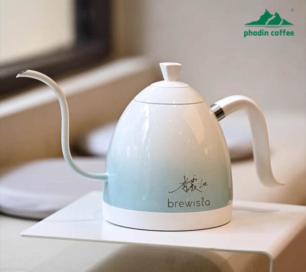 Ấm rót cà phê chính hãng Brewista – điều chỉnh nhiệt độ thông minh, chuyên dụng cho pha cà phê pour-over, thiết kế vòi cổ ngỗng dài bằng thép không gỉ, dung tích 600ml