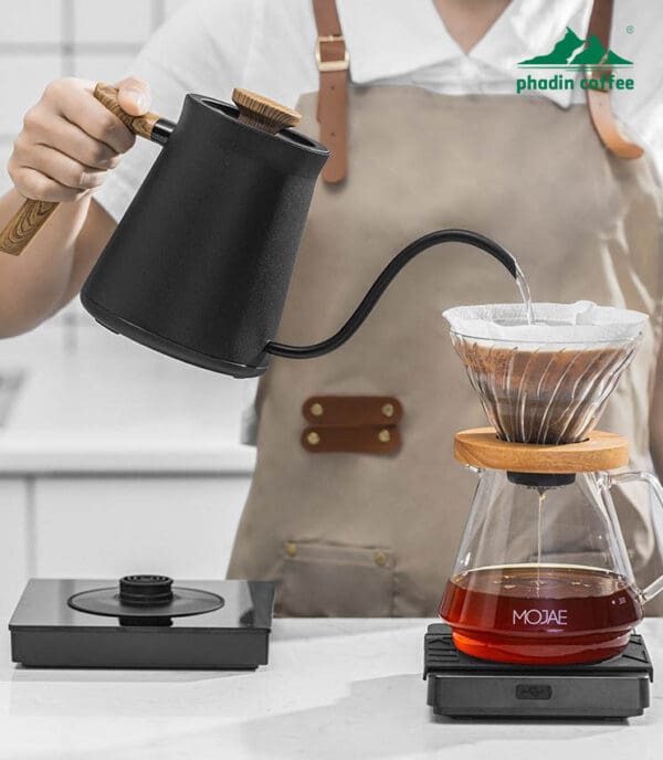 Ấm rót cà phê pour-over MOJAE điều khiển nhiệt độ thông minh, dùng tại nhà