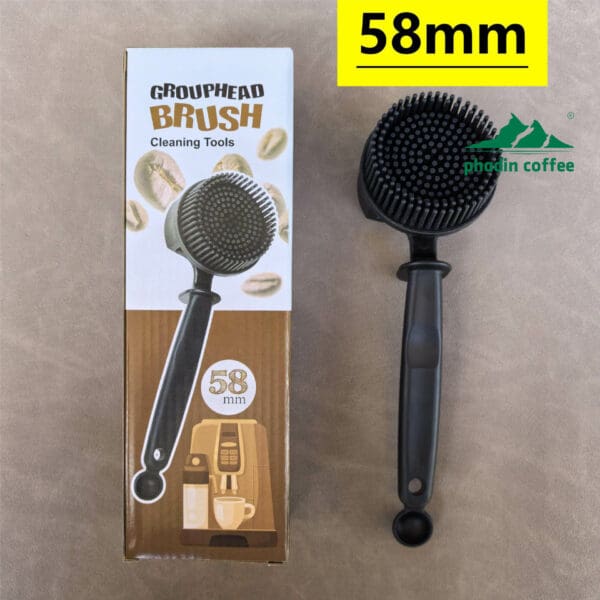 Bàn chải vệ sinh đầu pha máy cà phê – chất liệu silicone, thiết kế cong tròn, dùng để làm sạch lưới lọc và đầu vòi chiết xuất