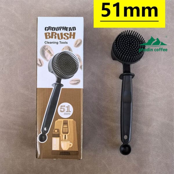 Bàn chải vệ sinh đầu pha máy cà phê – chất liệu silicone, thiết kế cong tròn, dùng để làm sạch lưới lọc và đầu vòi chiết xuất