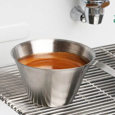 Cốc đong kim loại dùng cho máy pha cà phê Espresso – chất liệu thép không gỉ 304, có vạch chia, dung tích 100ml