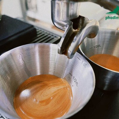 Cốc đong kim loại dùng cho máy pha cà phê Espresso – chất liệu thép không gỉ 304, có vạch chia, dung tích 100ml