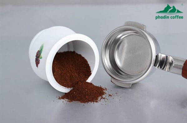 Cốc hứng bột cà phê bằng thép không gỉ 304 – dùng cho tay cầm máy pha cà phê Espresso, kiêm cốc ngửi hương, tương thích với máy xay EK43 và nhiều dòng máy khác