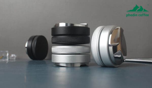 Dụng cụ dàn & ép bột cà phê Macaron bằng thép không gỉ, tamper Espresso điều chỉnh được, đường kính 58 mm