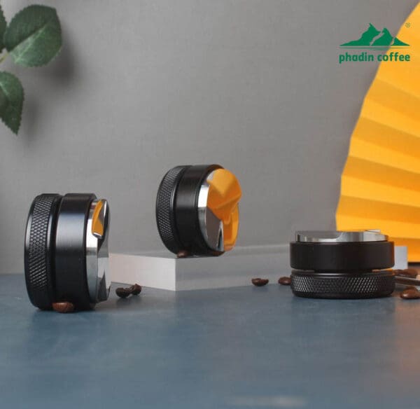 Dụng cụ dàn & ép bột cà phê Macaron bằng thép không gỉ, tamper Espresso điều chỉnh được, đường kính 58 mm
