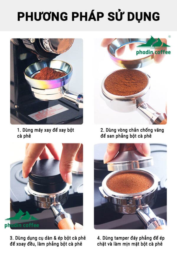 Dụng cụ dàn & ép bột cà phê Macaron bằng thép không gỉ, tamper Espresso điều chỉnh được, đường kính 58 mm