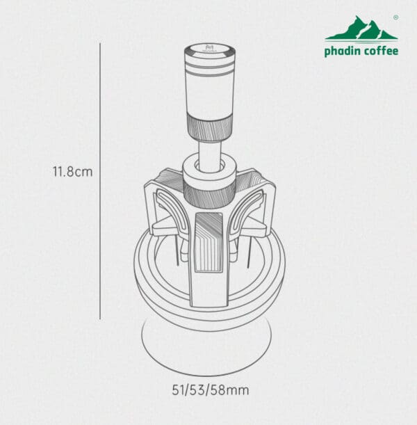 Dụng cụ đánh tơi bột cà phê MUVNA kiểu kim (WDT tool)