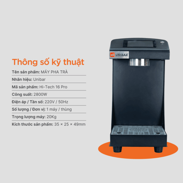 Máy pha trà Unibar Hi-Tech 16 Pro
