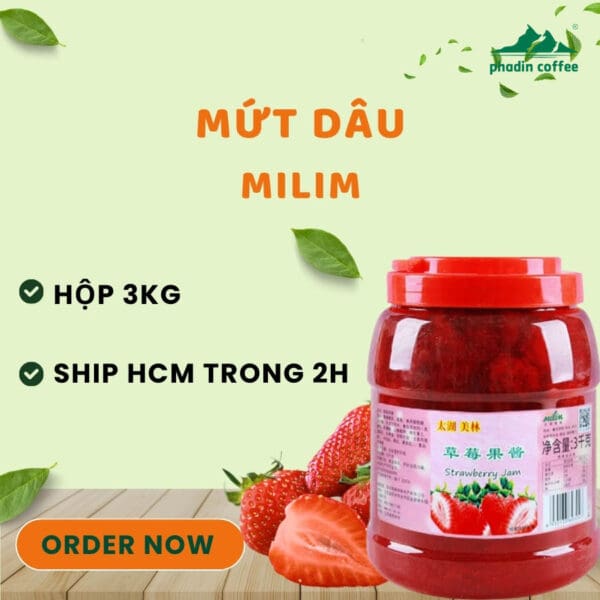 Mứt dâu tây Milim - 3kg
