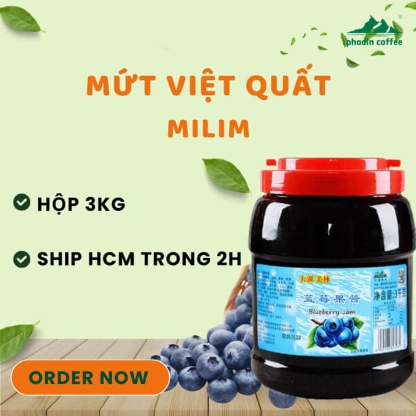 Mứt việt quất Milim - 3kg