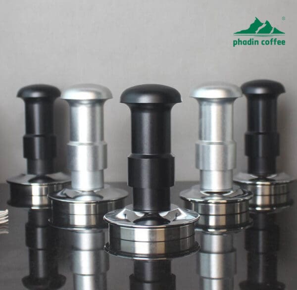 Tamper ép bột cà phê 3.0 lò xo kép cho máy pha Espresso, đường kính 58 mm, không cần điều chỉnh, lực nén cân bằng ổn định