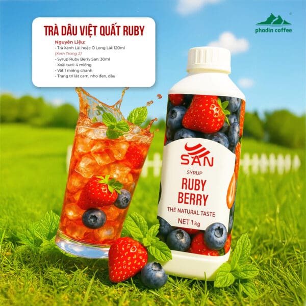 Syrup berry quả mọng - Chai 1kg