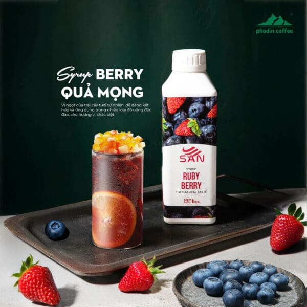 Syrup berry quả mọng - Chai 1kg