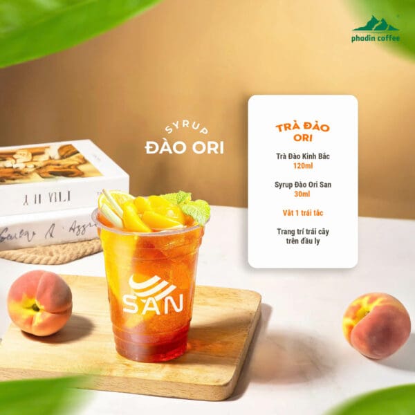 Syrup đào Ori - Chai 1kg