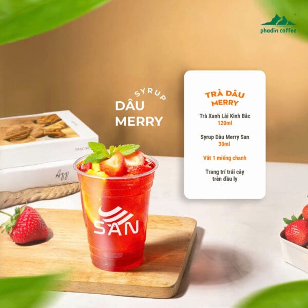 Syrup dâu merry - Chai 1kg
