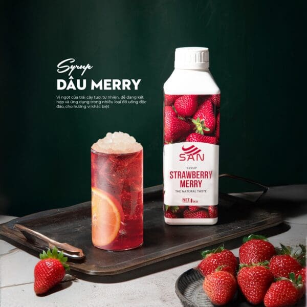 Syrup dâu merry - Chai 1kg