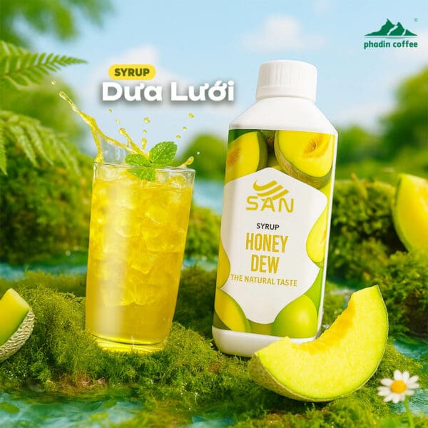 Syrup dưa lưới xanh - Chai 1kg