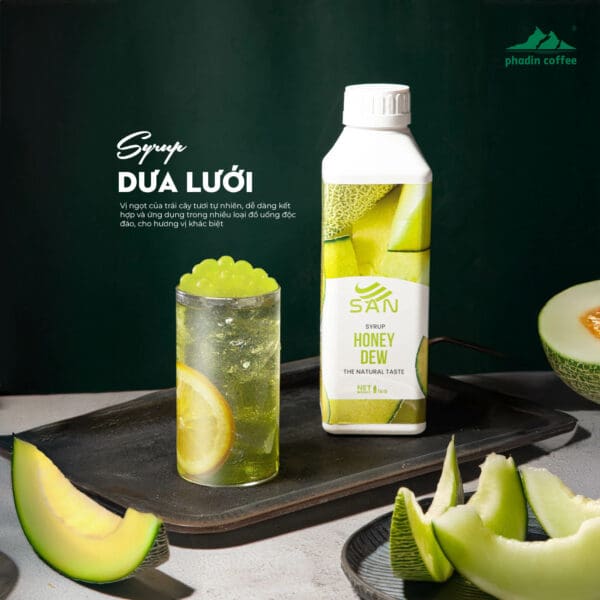 Syrup dưa lưới xanh - Chai 1kg
