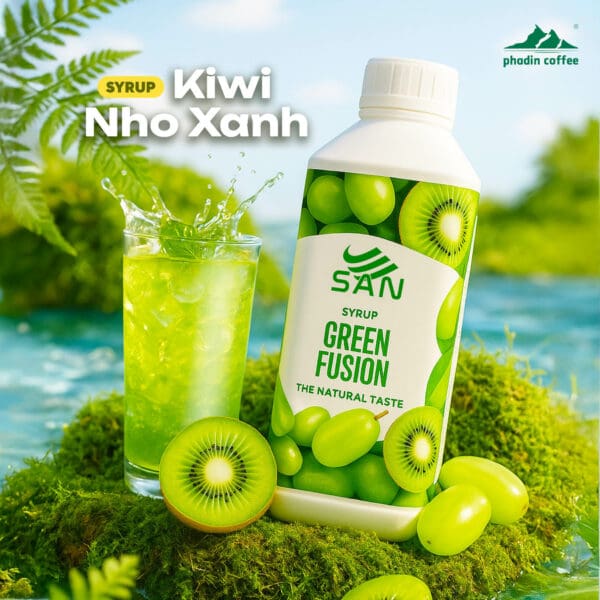 Syrup kiwi nho xanh - Chai 1kg