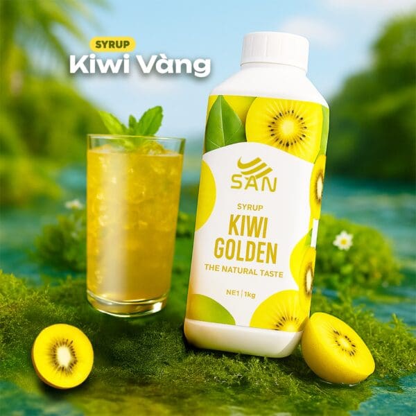 Syrup kiwi vàng - Chai 1kg