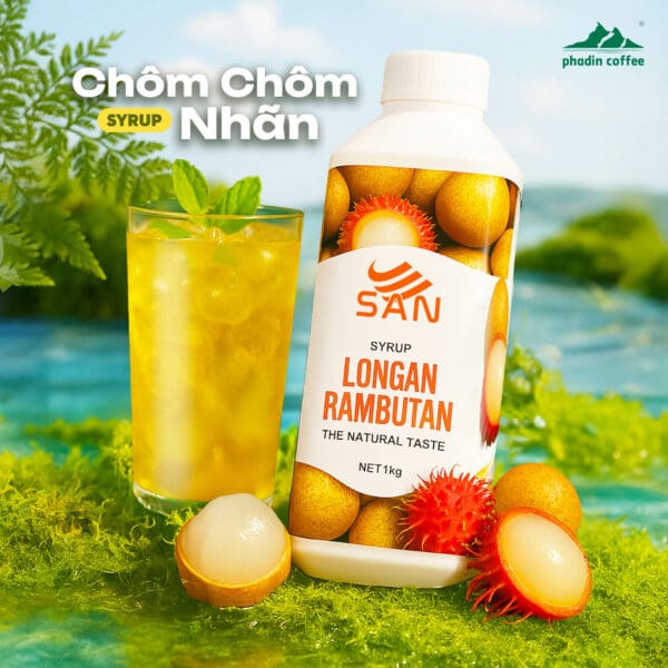 Syrup long nhãn chôm chôm - Chai 1kg