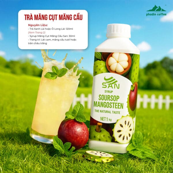 Syrup mãng cầu măng cụt - Chai 1kg