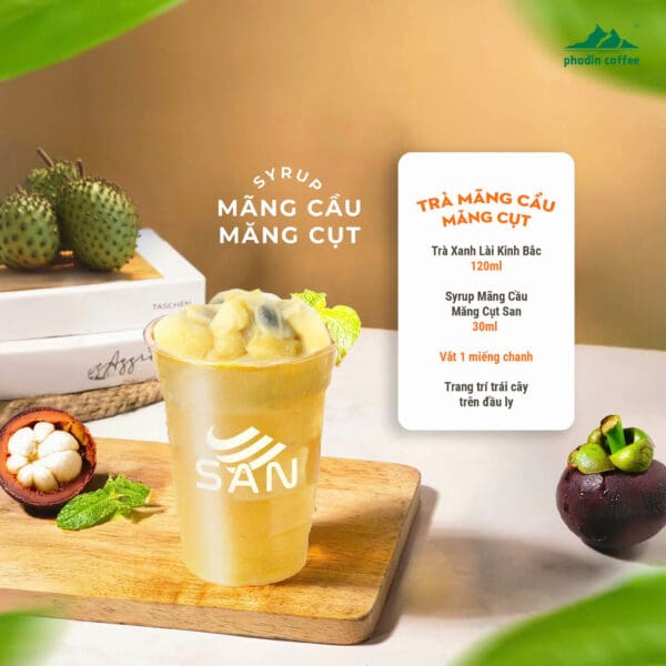 Syrup mãng cầu măng cụt - Chai 1kg