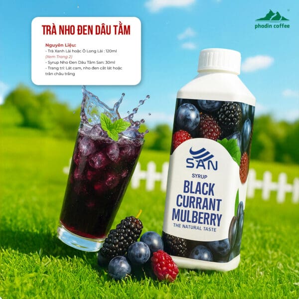 Syrup nho đen dâu tằm - Chai 1kg