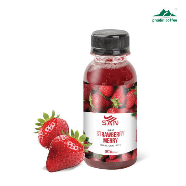 Syrup strawberry dâu merry - Chai 100ml