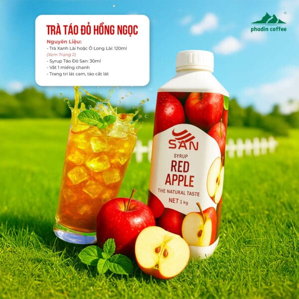 Syrup táo đỏ - Chai 1kg