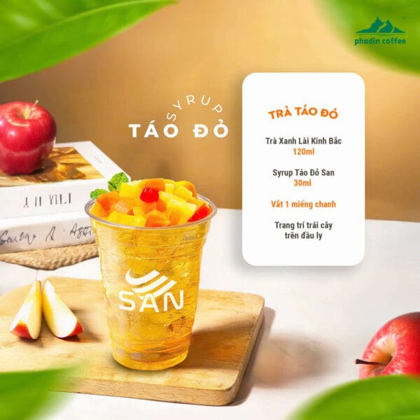 Syrup táo đỏ - Chai 1kg
