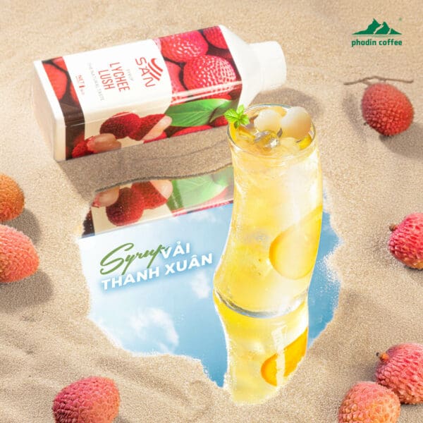 Syrup vải thanh xuân - Chai 1kg
