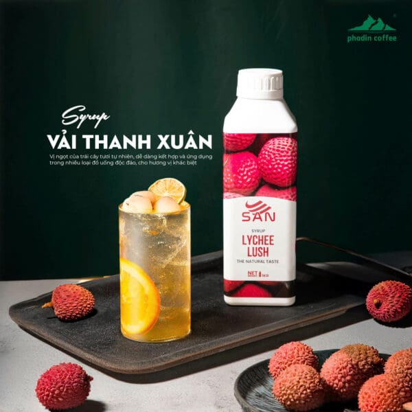 Syrup vải thanh xuân - Chai 1kg