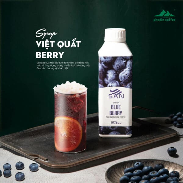 Syrup việt quất berry - Chai 1kg
