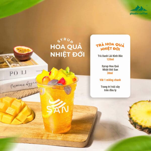 Syrup trái cây nhiệt đới - Chai 1kg