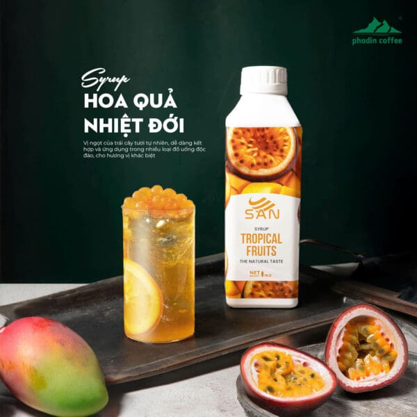 Syrup trái cây nhiệt đới - Chai 1kg