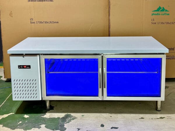 Bàn đông 1.5m quạt lạnh cửa kính inox 201 Lightcool BL-1500