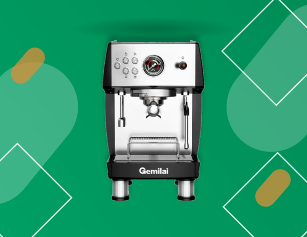 Máy pha cà phê Máy pha cà phê Gemilai 3200B Pro nền xanh Phadin Coffee