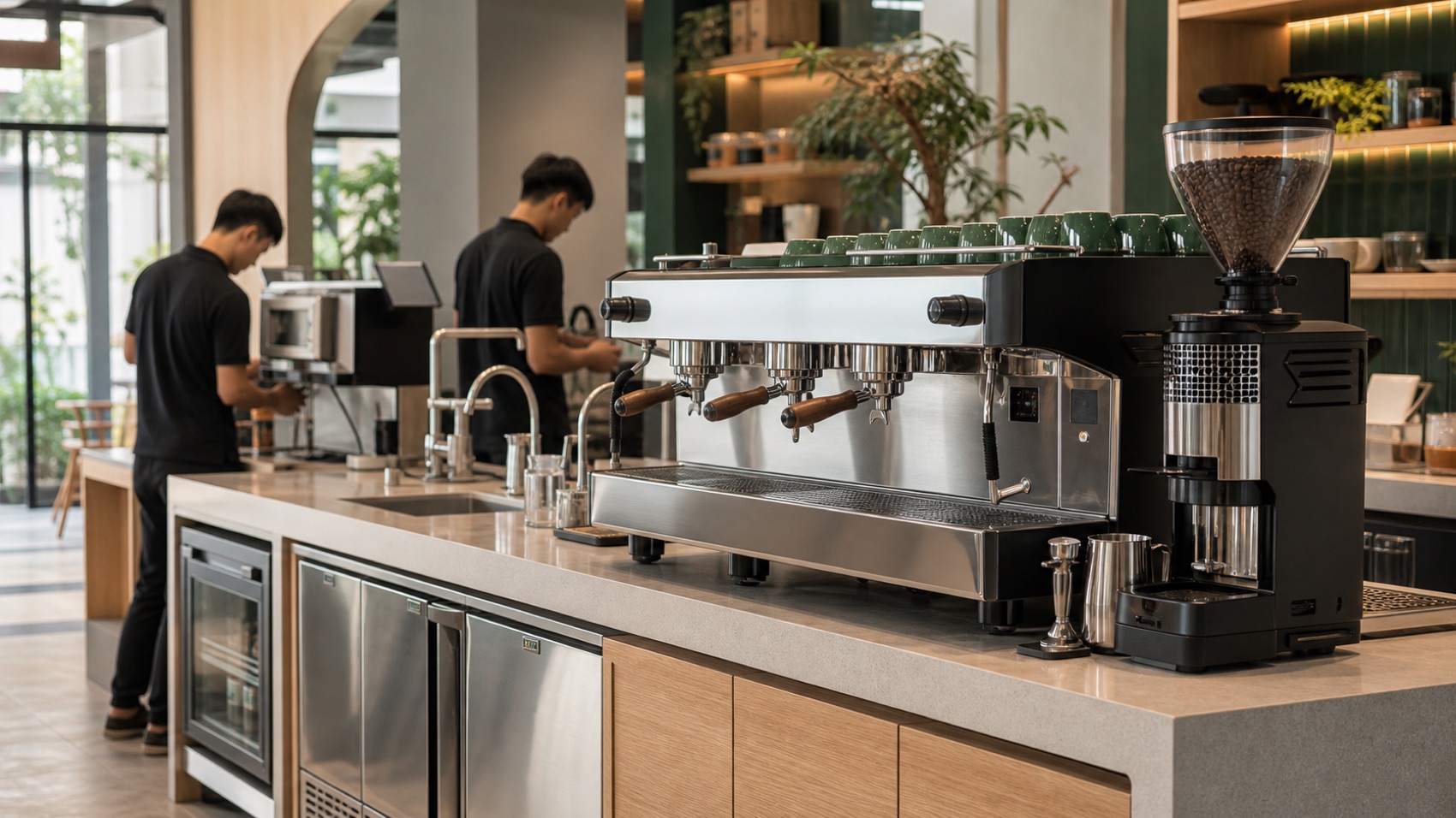 Kỹ thuật viên setup thiết bị quầy pha chế chuyên nghiệp