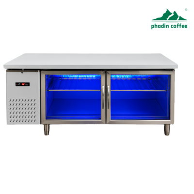 Bàn mát cửa kính Lightcool BL-1200 – 1200 x 750 x 800 mm – quạt gió – cánh kính – inox 201