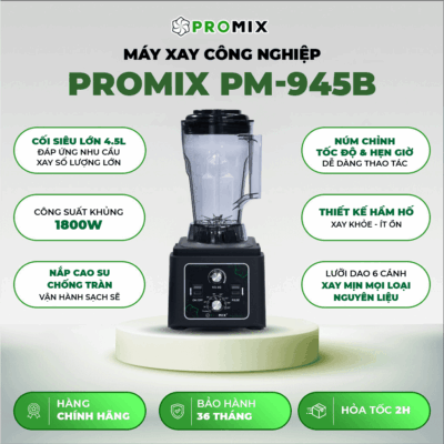 Máy xay đa năng Promix PM-945B 4,5L – 1800W, hẹn giờ